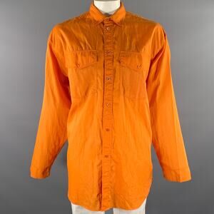 THE FRANKIE SHOP Size M Orange Polyester Oversized Long Sleeve Shirt